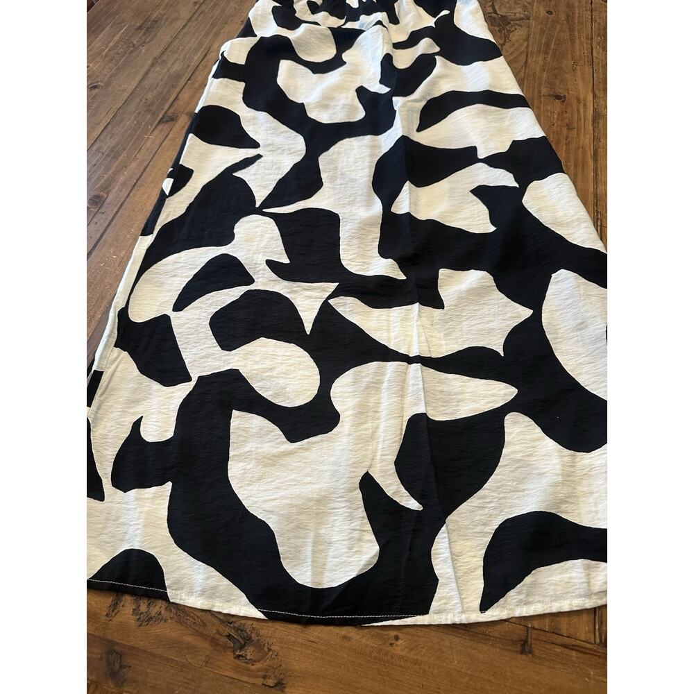 Abercrombie & Fitch Size XS Dress Maxi Abstract Cutouts Puff Sleeve Pockets - Picture 9 of 13
